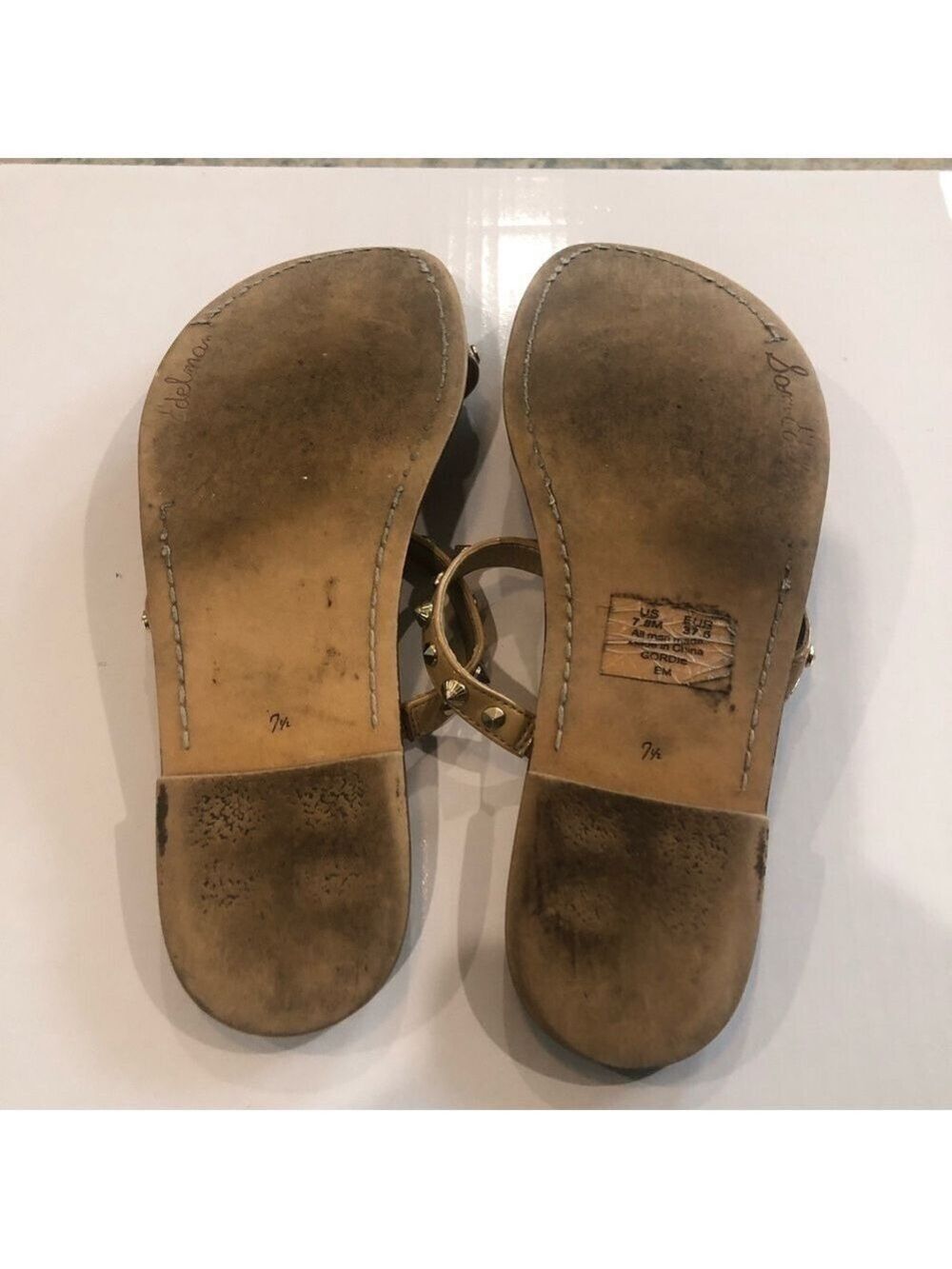 Sam Edelman Gordie sandals size 7.5 studded strappy toe prong summer beach - Picture 7 of 10